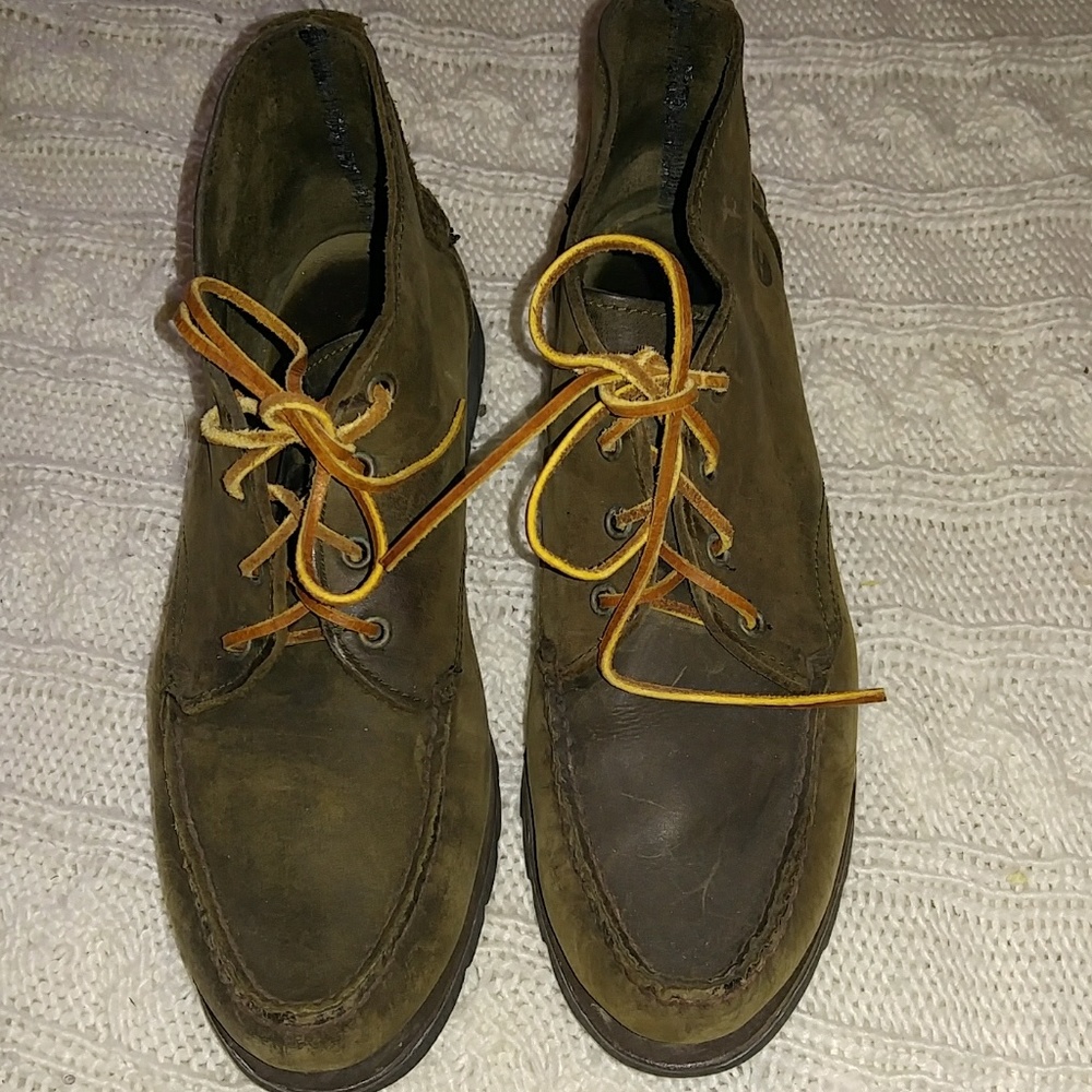 TIMBERLAND DISTRESS LEATHER BOOTS SIZE 7.5